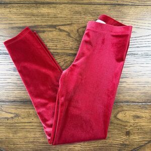 Janie and Jack Red Velvet Leggings